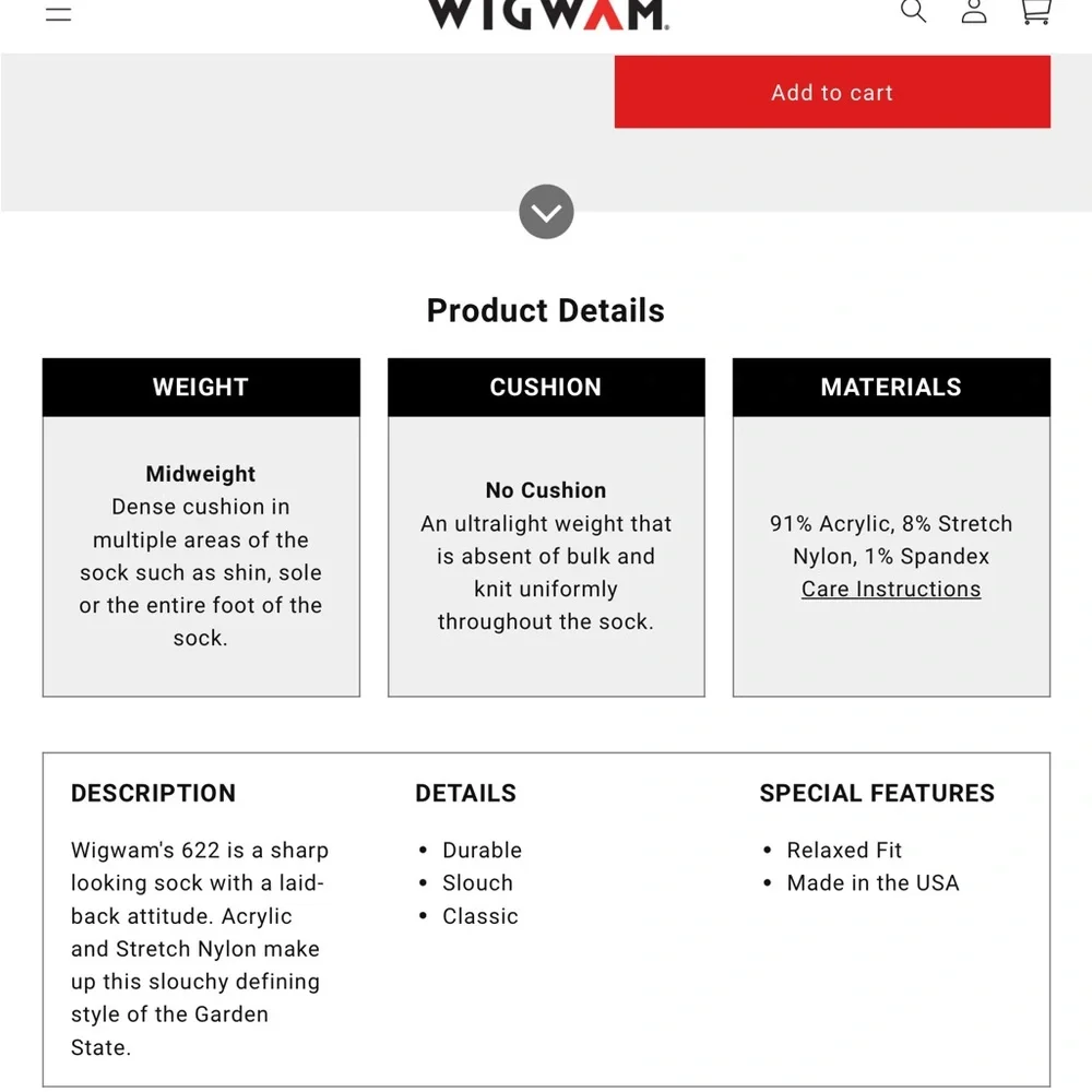 Wigwam 622 athletic sock NWT Sz M - Picture 6 of 6